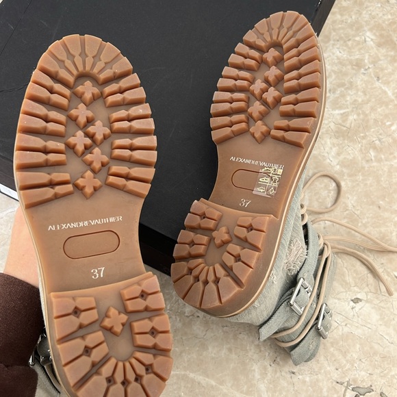 Alexander Vauthier Denim Combat Boots - Picture 5 of 6